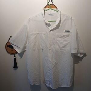 Columbia PFG Performance Fishing Gear  White Button-down Shirt